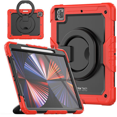 iPad Pro 12.9 (2021) 5th Gen Gorilla Tech Armour Builder Survivor Protective Stand Case Red